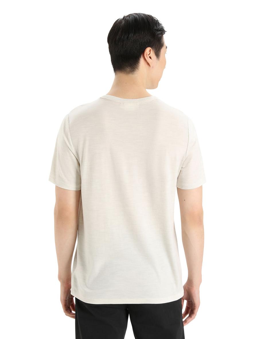 T Shirts Icebreaker MerinoFine™ Corta Sleeve Homme Blanche | FR 1190CTVE